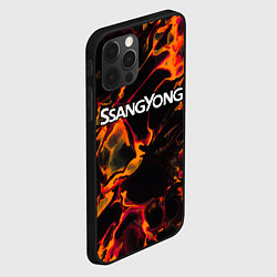 Чехол для iPhone 12 Pro SsangYong red lava, цвет: 3D-черный — фото 2