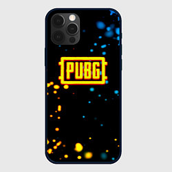 Чехол для iPhone 12 Pro PUBG огненное лого, цвет: 3D-черный