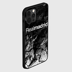 Чехол для iPhone 12 Pro Real Madrid black graphite, цвет: 3D-черный — фото 2