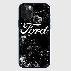 Чехол для iPhone 12 Pro Ford black ice, цвет: 3D-черный