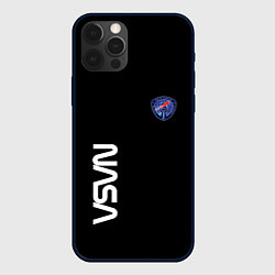 Чехол для iPhone 12 Pro Nasa space steel, цвет: 3D-черный