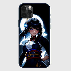 Чехол для iPhone 12 Pro Сёгун Райден - свет луны, цвет: 3D-черный