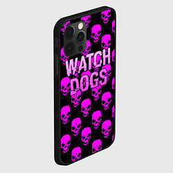 Чехол для iPhone 12 Pro Watch dogs neon skull, цвет: 3D-черный — фото 2