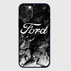 Чехол для iPhone 12 Pro Ford black graphite, цвет: 3D-черный