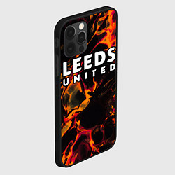 Чехол для iPhone 12 Pro Leeds United red lava, цвет: 3D-черный — фото 2