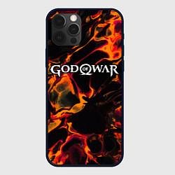 Чехол для iPhone 12 Pro God of War red lava, цвет: 3D-черный