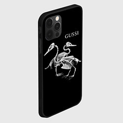 Чехол для iPhone 12 Pro Gussi - two skeletons of a goose, цвет: 3D-черный — фото 2