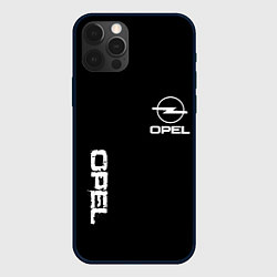 Чехол для iPhone 12 Pro Opel white logo, цвет: 3D-черный