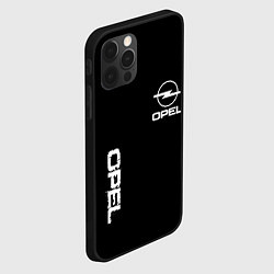 Чехол для iPhone 12 Pro Opel white logo, цвет: 3D-черный — фото 2