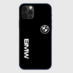 Чехол для iPhone 12 Pro BMW logo white auto, цвет: 3D-черный