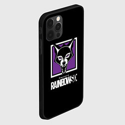 Чехол для iPhone 12 Pro Rainbow six logo ubisoft, цвет: 3D-черный — фото 2