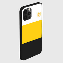 Чехол для iPhone 12 Pro За веру царя и святую триединую Русь желтая, цвет: 3D-черный — фото 2