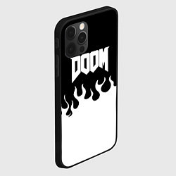 Чехол для iPhone 12 Pro Doom fire white, цвет: 3D-черный — фото 2