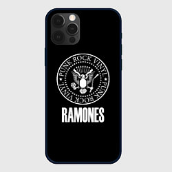 Чехол для iPhone 12 Pro Ramones rock logo, цвет: 3D-черный