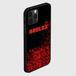 Чехол для iPhone 12 Pro Roblox красные краски, цвет: 3D-черный — фото 2