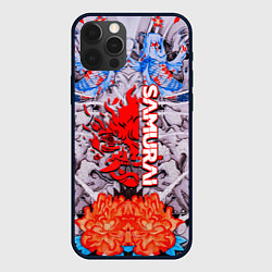 Чехол для iPhone 12 Pro Cyberpunk 2077 samurai tatoo, цвет: 3D-черный