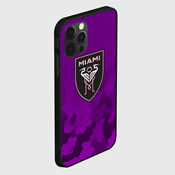 Чехол для iPhone 12 Pro Inter Miami logo pattern, цвет: 3D-черный — фото 2