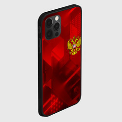 Чехол для iPhone 12 Pro Россия герб текстура, цвет: 3D-черный — фото 2