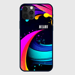 Чехол для iPhone 12 Pro Neon abstraction - Milano, цвет: 3D-черный