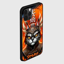 Чехол для iPhone 12 Pro Cat samurai, цвет: 3D-черный — фото 2