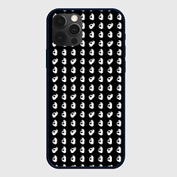 Чехол для iPhone 12 Pro Все ОК паттерн знак, цвет: 3D-черный