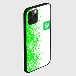 Чехол для iPhone 12 Pro Xbox кислотные зеленые краски, цвет: 3D-черный — фото 2