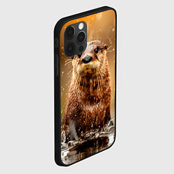 Чехол для iPhone 12 Pro Выдра речная, цвет: 3D-черный — фото 2