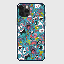 Чехол для iPhone 12 Pro Тьфу ты монстры, цвет: 3D-черный