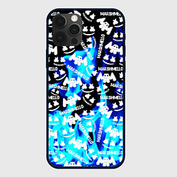 Чехол для iPhone 12 Pro Marshmello fire, цвет: 3D-черный