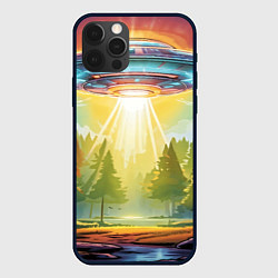 Чехол для iPhone 12 Pro UFO In The Forest, цвет: 3D-черный