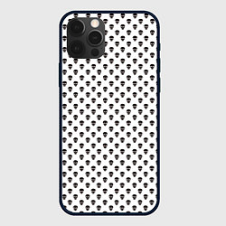 Чехол для iPhone 12 Pro Паттерн с черепами, цвет: 3D-черный