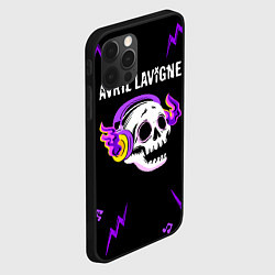 Чехол для iPhone 12 Pro Avril Lavigne неоновый череп, цвет: 3D-черный — фото 2