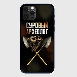 Чехол для iPhone 12 Pro Суровый археолог - череп тиранозавра, цвет: 3D-черный
