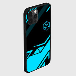 Чехол для iPhone 12 Pro Linkin park geometry, цвет: 3D-черный — фото 2