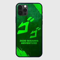 Чехол для iPhone 12 Pro JoJo Bizarre Adventure - green gradient, цвет: 3D-черный