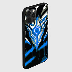 Чехол для iPhone 12 Pro Абстрактная синяя руна, цвет: 3D-черный — фото 2