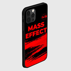 Чехол для iPhone 12 Pro Mass Effect - red gradient посередине, цвет: 3D-черный — фото 2