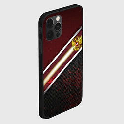 Чехол для iPhone 12 Pro Сталь Россия текстура, цвет: 3D-черный — фото 2