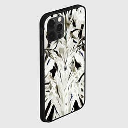 Чехол для iPhone 12 Pro Black and white abstraction, цвет: 3D-черный — фото 2