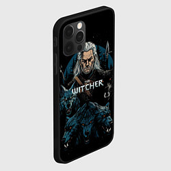 Чехол для iPhone 12 Pro The Witcher and wolfs, цвет: 3D-черный — фото 2