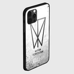 Чехол для iPhone 12 Pro Within Temptation - white gradient, цвет: 3D-черный — фото 2