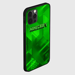 Чехол для iPhone 12 Pro Minecraft кислотная геометрия, цвет: 3D-черный — фото 2