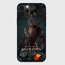 Чехол для iPhone 12 Pro Король обезьян Black Myth Wukong, цвет: 3D-черный