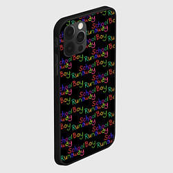 Чехол для iPhone 12 Pro Logo - Schoolboy Runaway pattern, цвет: 3D-черный — фото 2
