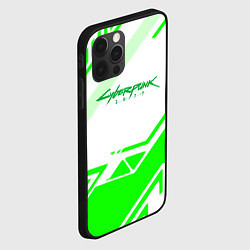 Чехол для iPhone 12 Pro Cyberpunk 2077 geometry green, цвет: 3D-черный — фото 2