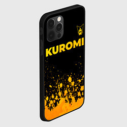 Чехол для iPhone 12 Pro Kuromi - gold gradient посередине, цвет: 3D-черный — фото 2