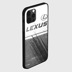 Чехол для iPhone 12 Pro Lexus - white gradient посередине, цвет: 3D-черный — фото 2