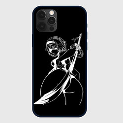 Чехол для iPhone 12 Pro 2B с катаной - Nier automata, цвет: 3D-черный