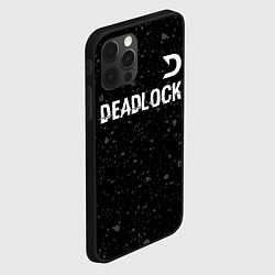 Чехол для iPhone 12 Pro Deadlock glitch на темном фоне посередине, цвет: 3D-черный — фото 2