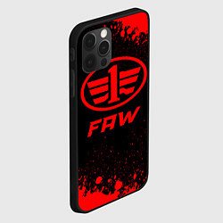 Чехол для iPhone 12 Pro FAW - red gradient, цвет: 3D-черный — фото 2